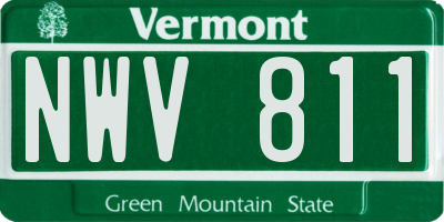 VT license plate NWV811