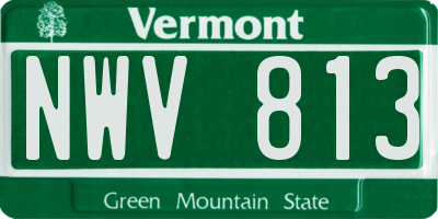 VT license plate NWV813