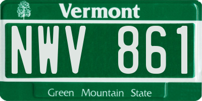 VT license plate NWV861