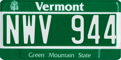 VT license plate NWV944