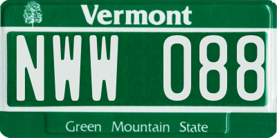 VT license plate NWW088