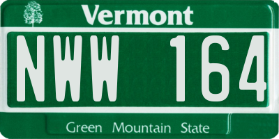 VT license plate NWW164