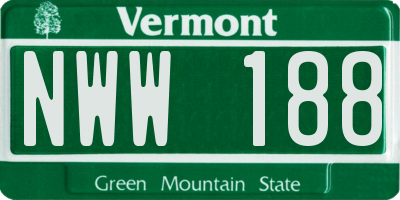 VT license plate NWW188