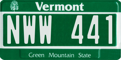 VT license plate NWW441
