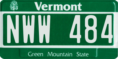 VT license plate NWW484