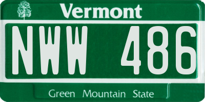 VT license plate NWW486