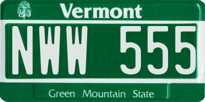 VT license plate NWW555