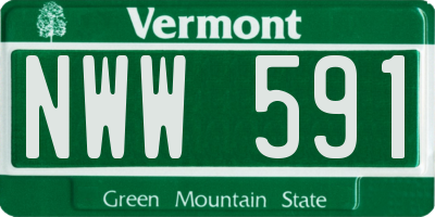 VT license plate NWW591