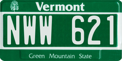 VT license plate NWW621