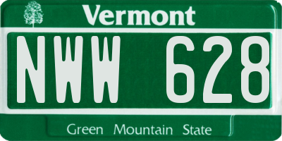 VT license plate NWW628