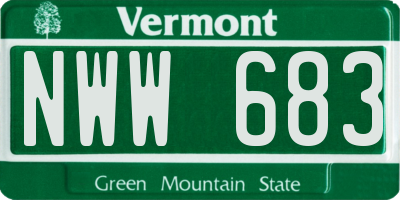 VT license plate NWW683