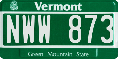 VT license plate NWW873