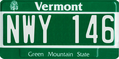 VT license plate NWY146