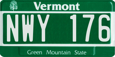 VT license plate NWY176