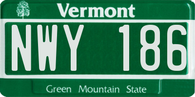 VT license plate NWY186