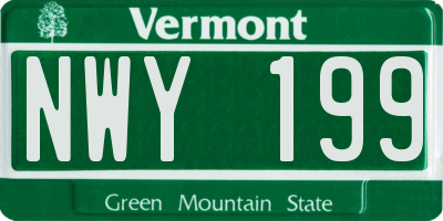 VT license plate NWY199