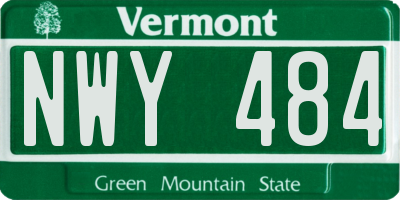 VT license plate NWY484