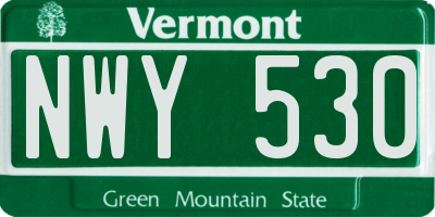 VT license plate NWY530