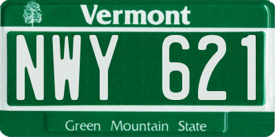 VT license plate NWY621