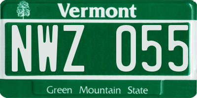 VT license plate NWZ055