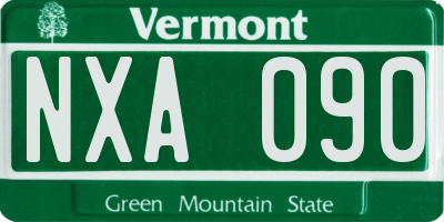 VT license plate NXA090