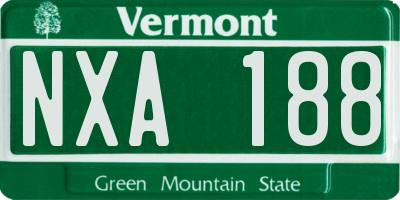 VT license plate NXA188