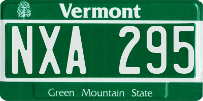 VT license plate NXA295