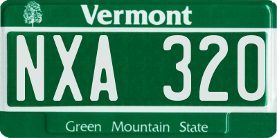 VT license plate NXA320