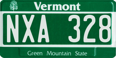 VT license plate NXA328