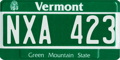 VT license plate NXA423