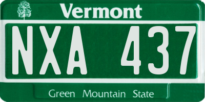 VT license plate NXA437