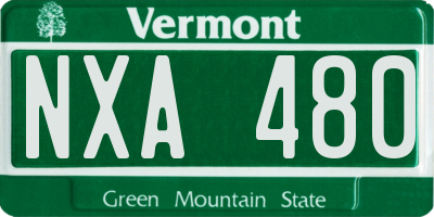VT license plate NXA480
