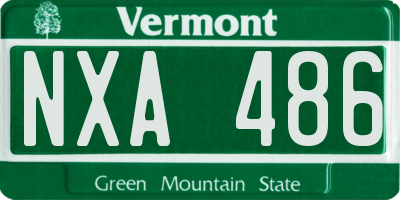 VT license plate NXA486
