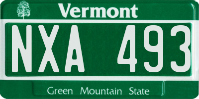 VT license plate NXA493