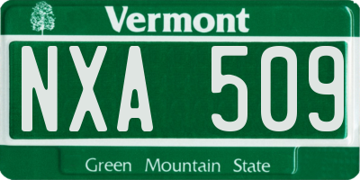 VT license plate NXA509