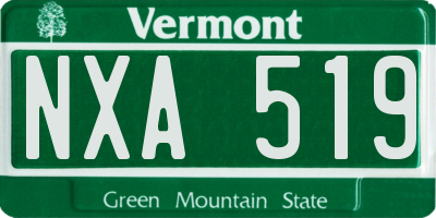 VT license plate NXA519