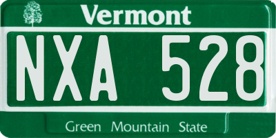VT license plate NXA528