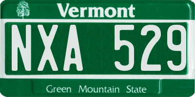 VT license plate NXA529