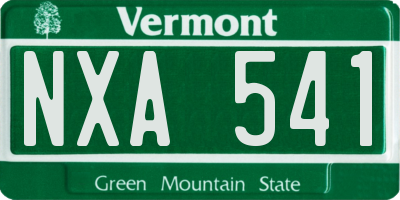 VT license plate NXA541