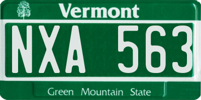 VT license plate NXA563