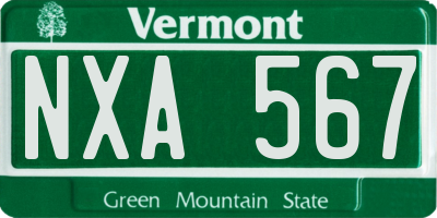 VT license plate NXA567