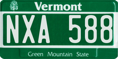 VT license plate NXA588