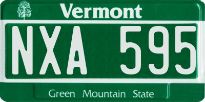 VT license plate NXA595