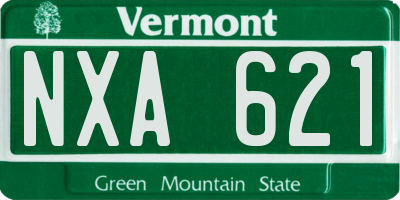 VT license plate NXA621