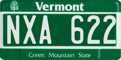 VT license plate NXA622