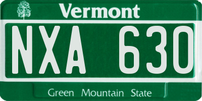 VT license plate NXA630