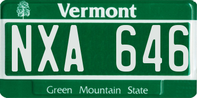 VT license plate NXA646