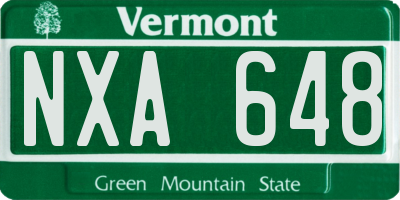 VT license plate NXA648