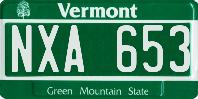 VT license plate NXA653