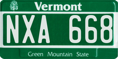 VT license plate NXA668